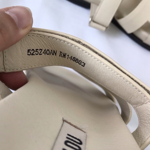 Anthropologie Bibi Lou Cutout Slide Sandals Cream Size 36 Us Size 5.5 $185 - Picture 8 of 12